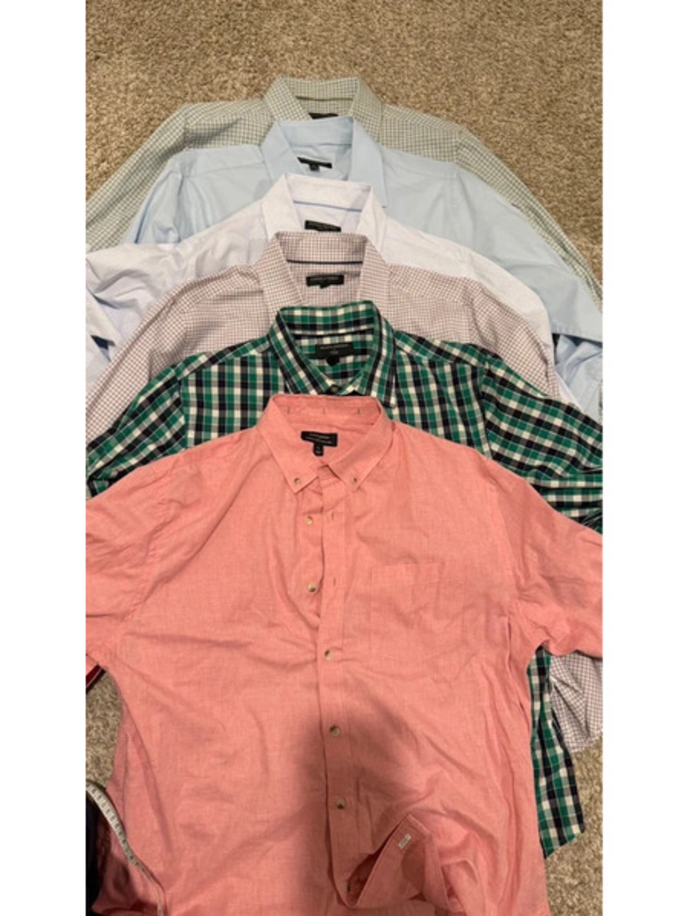 Banana Republic Shirt Lot 6 L Slim Cotton Non-Iron